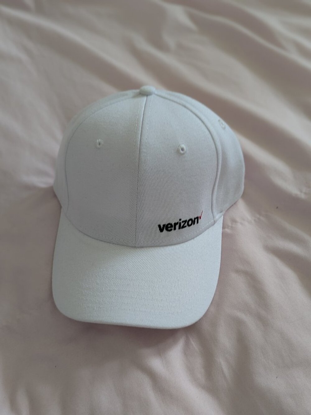 Verizon White Logo Embroidered Baseball Cap OS